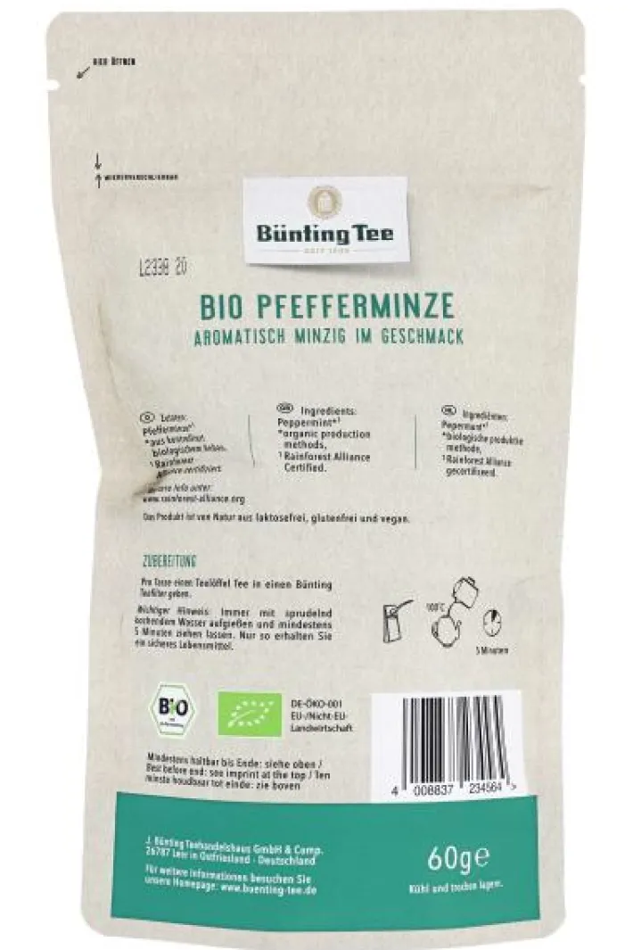 Bünting Tee Bio Pfefferminze60 g