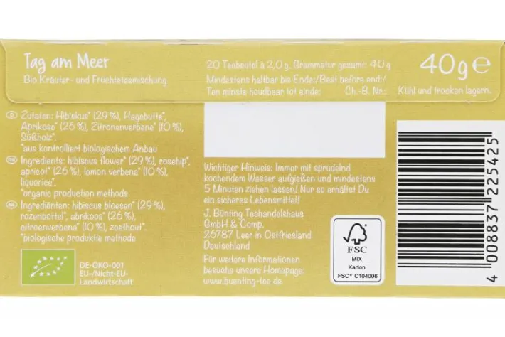 Bünting Tee Tag am Meer20 x 2 g