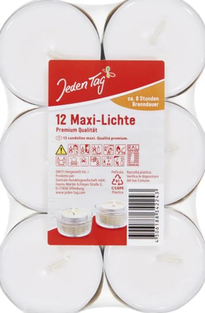 Bünting Tee Jeden Tag Maxi-Lichte weiß12 St.