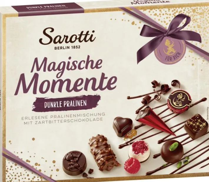 Bünting Tee Sarotti Magische Momente Dunkle Pralinen210 g